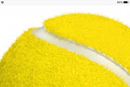 ball yellow graphic review about the French tennis open Roland Garros