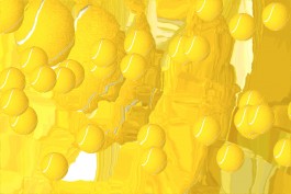 Tennis ball yellow graphic review about the French tennis open Roland Garros